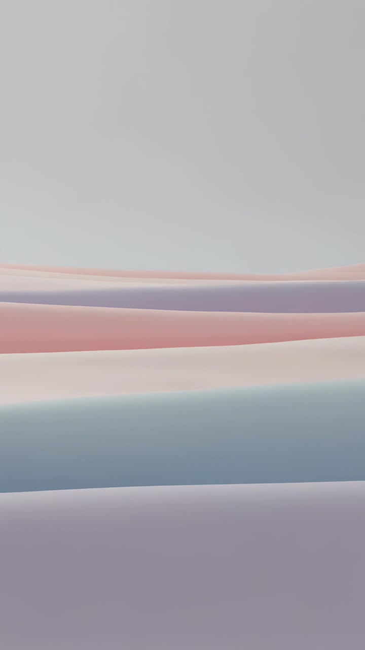 Vertical video: Gliding pastel bands shifting after frame change on digital screen, creating calm