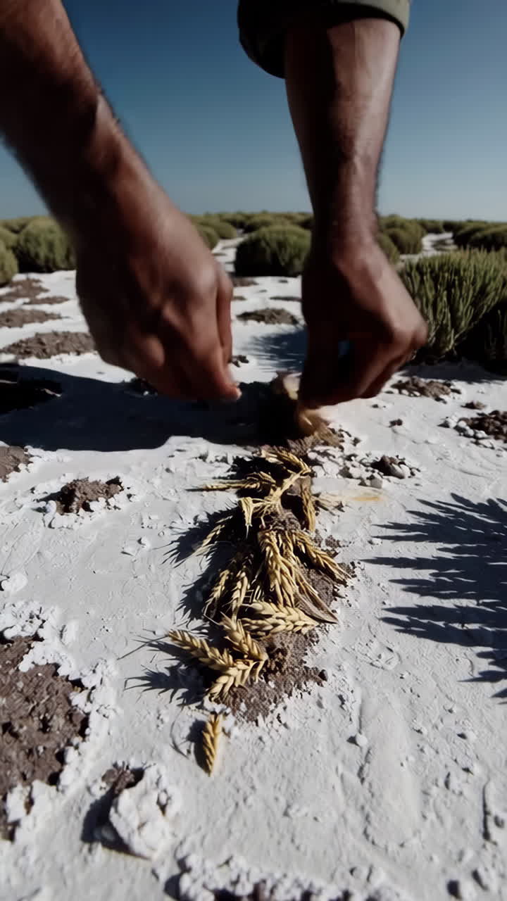 Planting Wheat in a Field