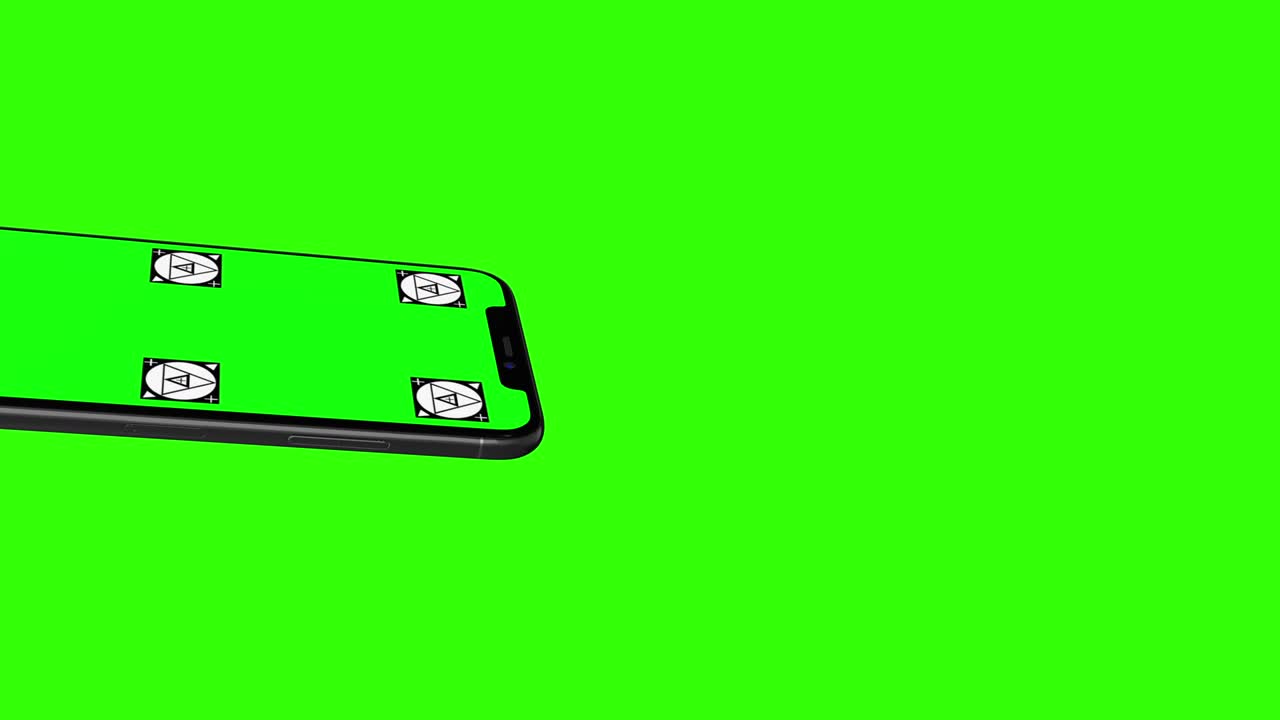 Isolated Smart Phone with Green Screen