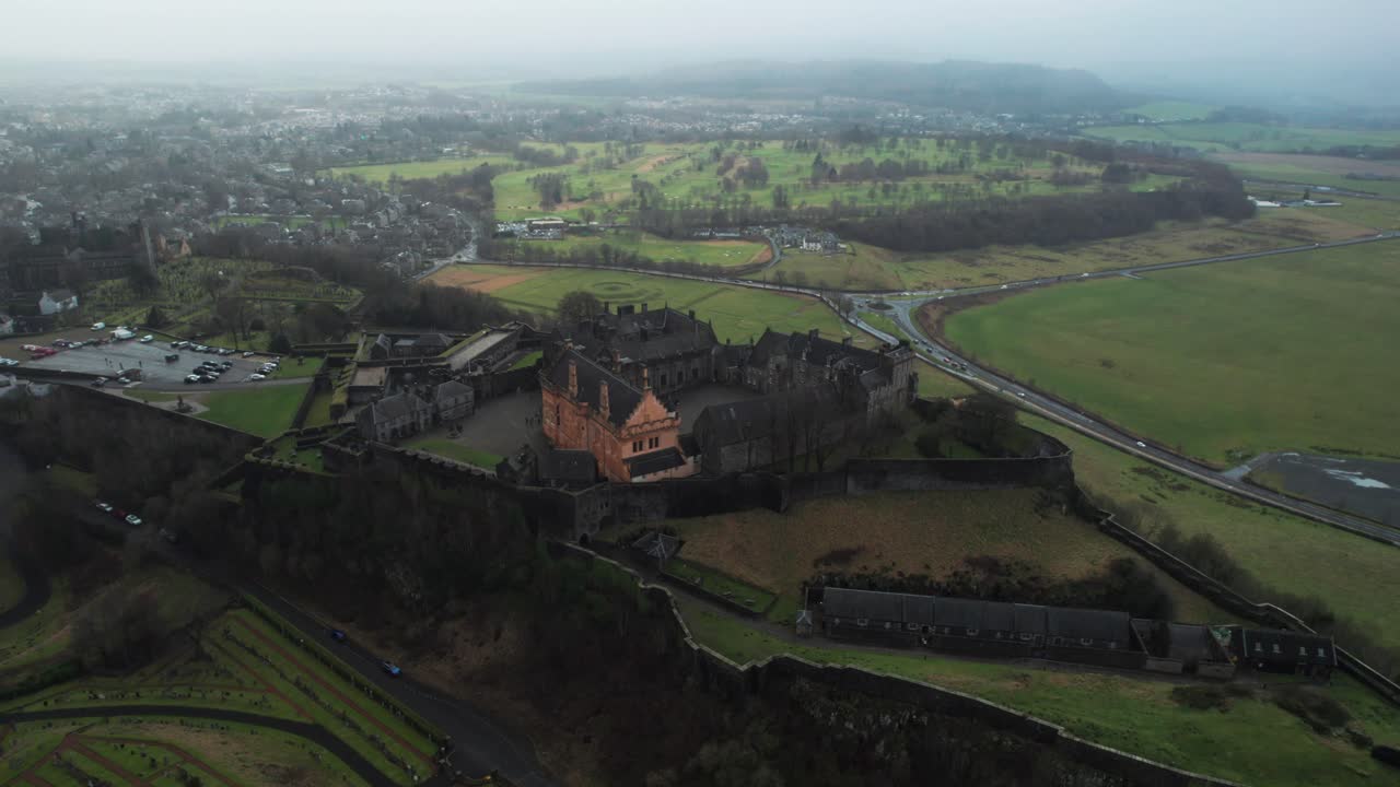 imágenes de drones del histórico castillo de stirling