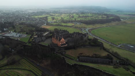 drone footage of historic stirling castle