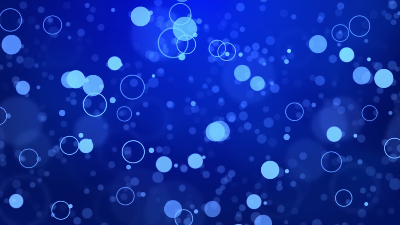 Abstract Blue Bokeh Circles Background