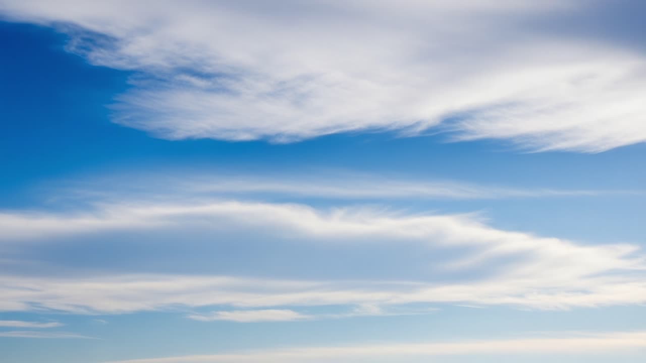 A Serene Sky with Fluffy White Clouds Floating Across a Vast Blue Horizon, Capturing the Tranquility and Beauty of a Sunny Day