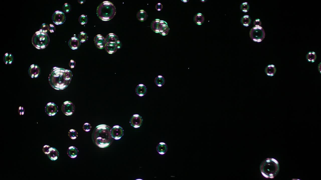 Soup Bubbles Isolated on Black Background