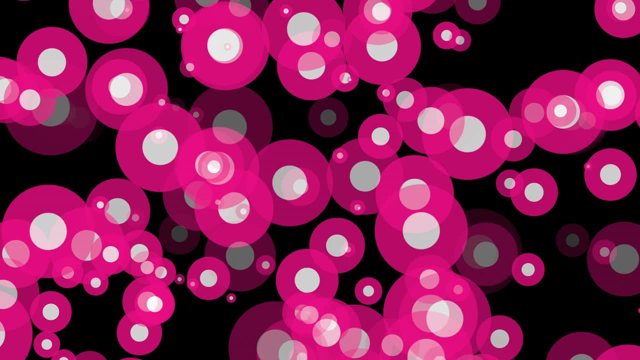 Black background with moving donut shaped circle