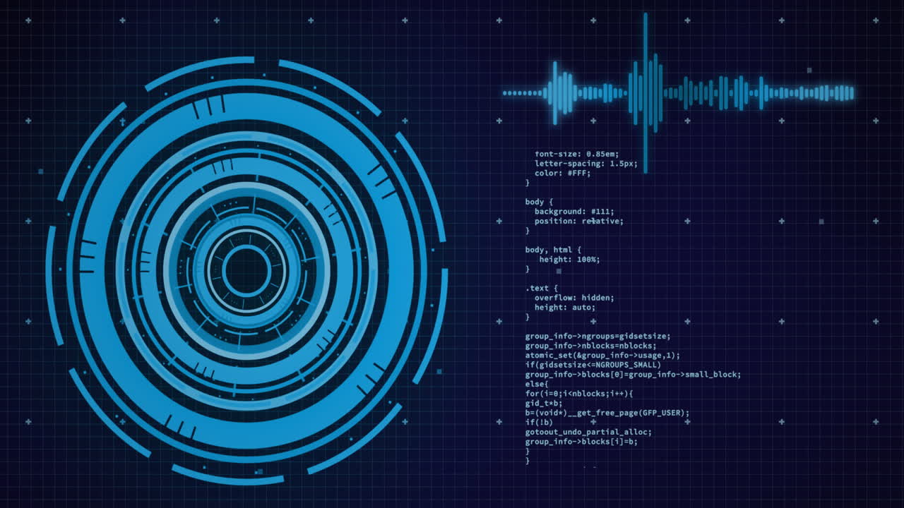 디지털 사람들과 바이너리 코딩에 대한 스 ⁇  스캐닝의 애니메이션
