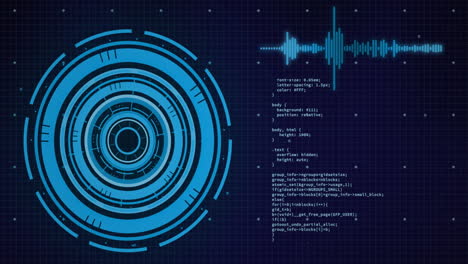animación de escaneo de alcance sobre personas digitales y codificación binaria