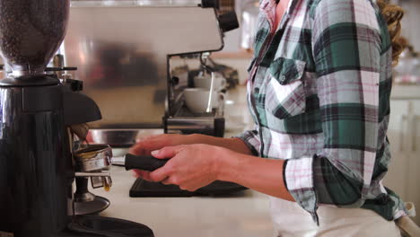 female barista at work