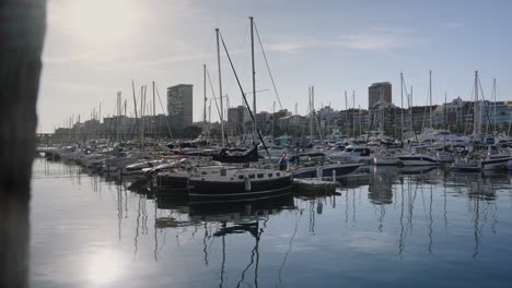 revealing of the city of alicante and its seaport, costa blanca, spain, mediterranean