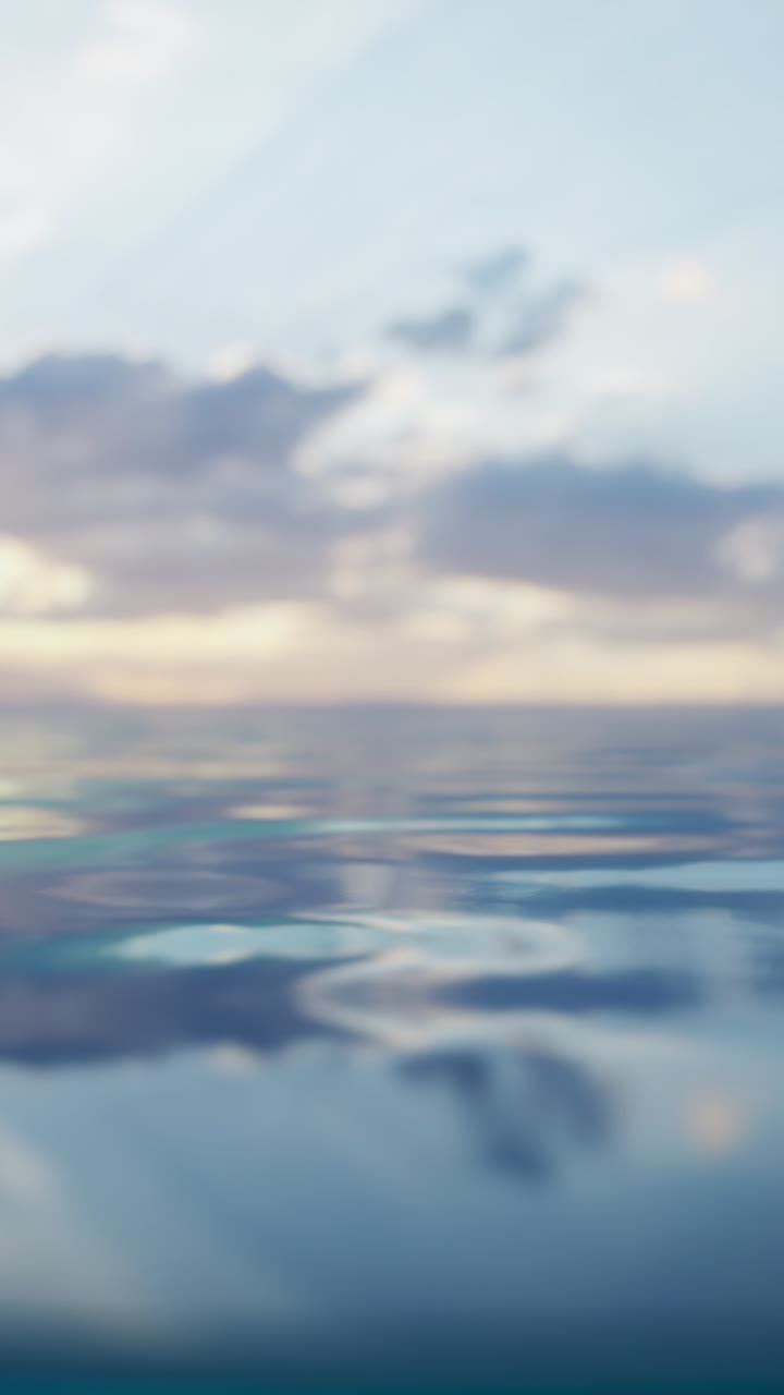 평온한 해가 지는 바다