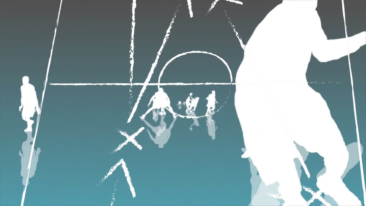 농구 선수에 대한 전술 데이터 처리의 애니메이션