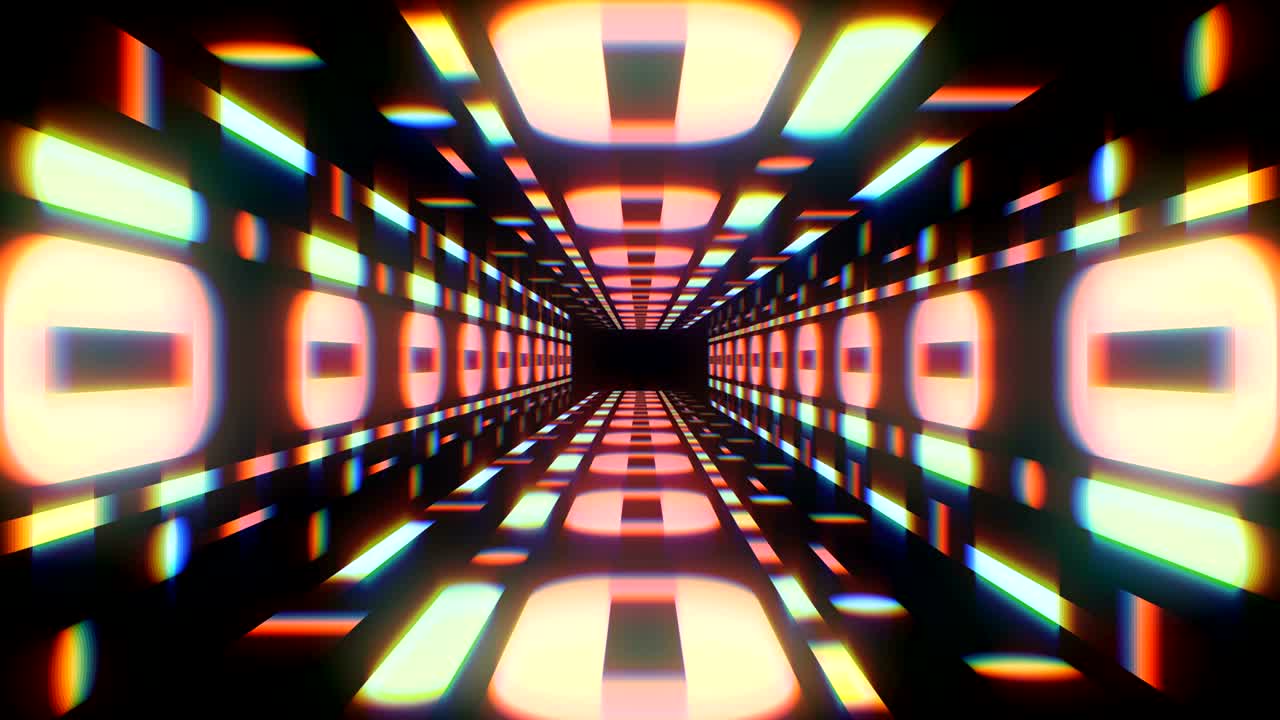 Retro game style infinite tunnel seamless loop animation 4k.