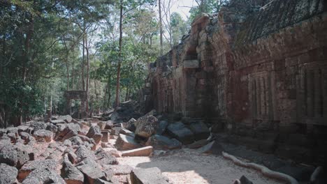 ancient angkor wat temple ruins among lush forests in cambodia, tranquil and historical