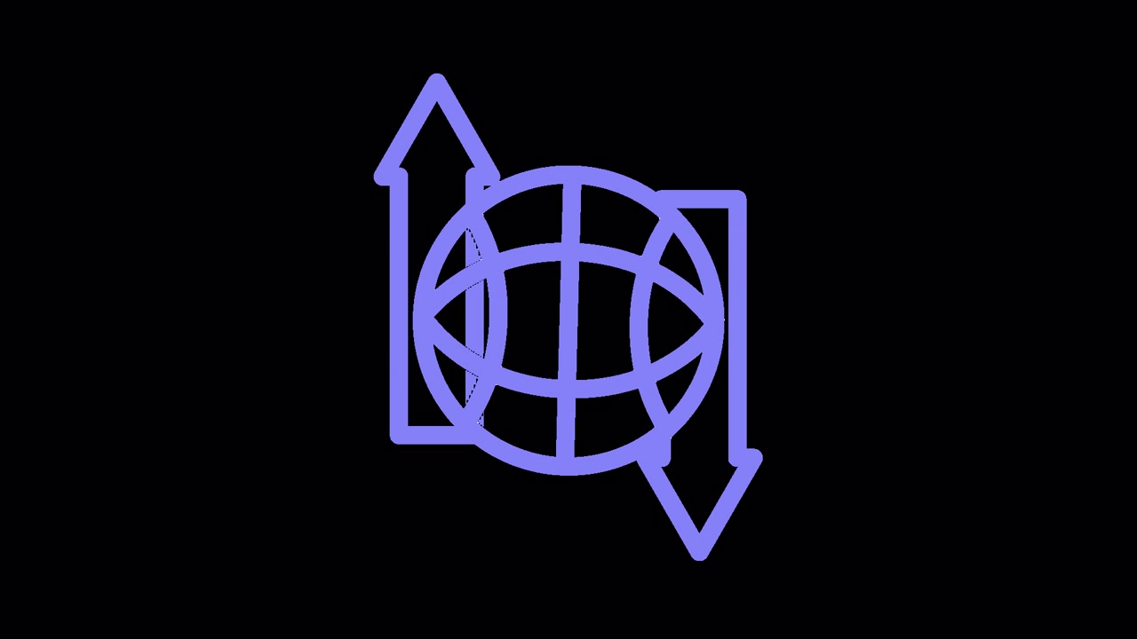Animated Globe and Arrows Symbolizing Global Data Transfer