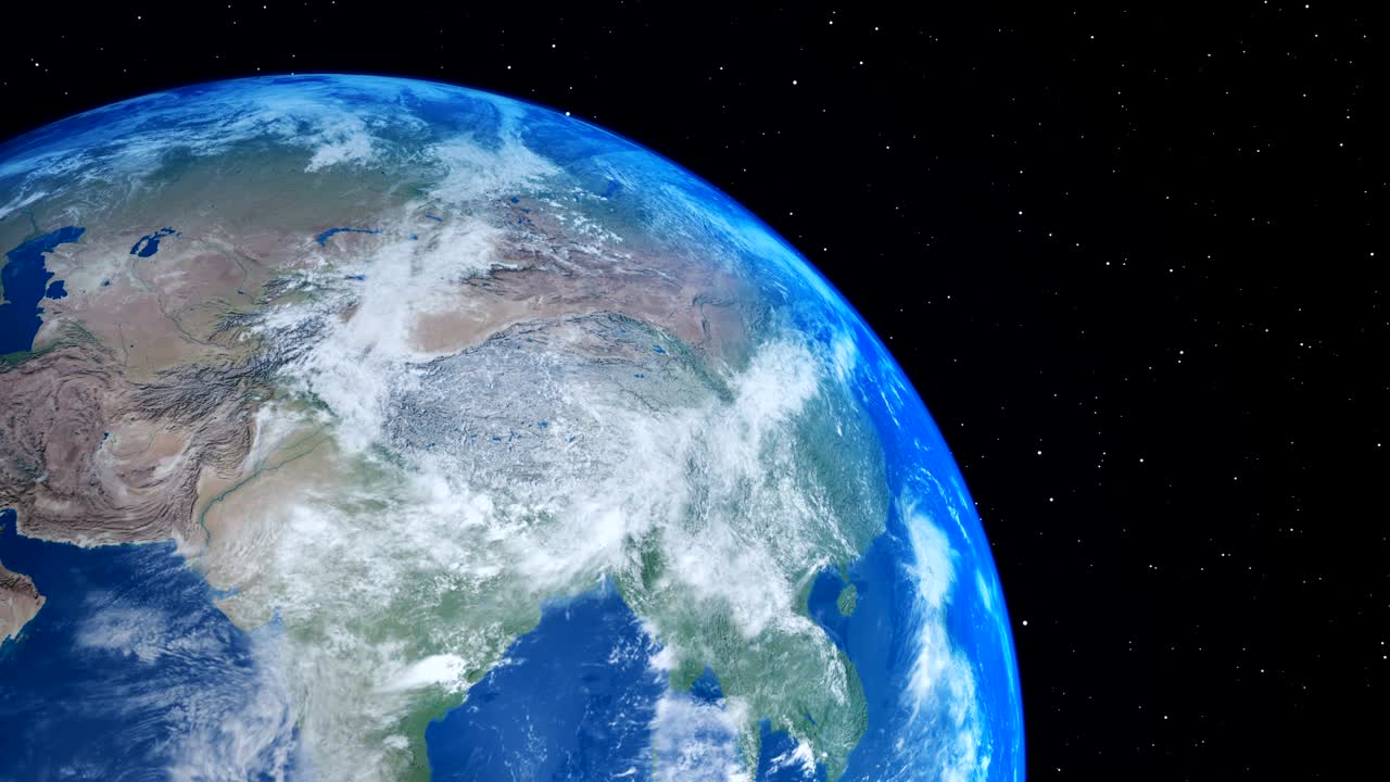 vista de la tierra desde el espacio. día y noche. bucle.