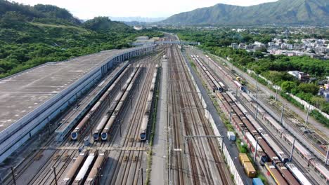 Hong-Kong-Pat-Heung-MTR-maintenance-centre,-Aerial-view