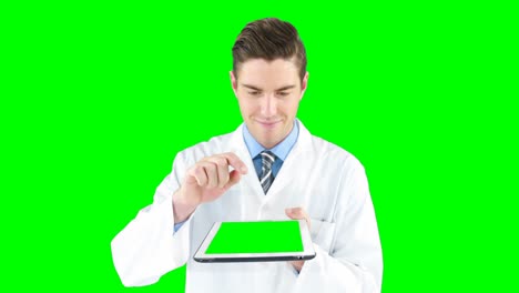 Arzt-Mit-Digitalem-Tablet