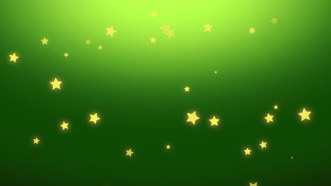 Shimmering-stars-illuminate-a-serene-green-background