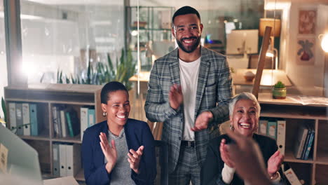 presentation, clapping hands