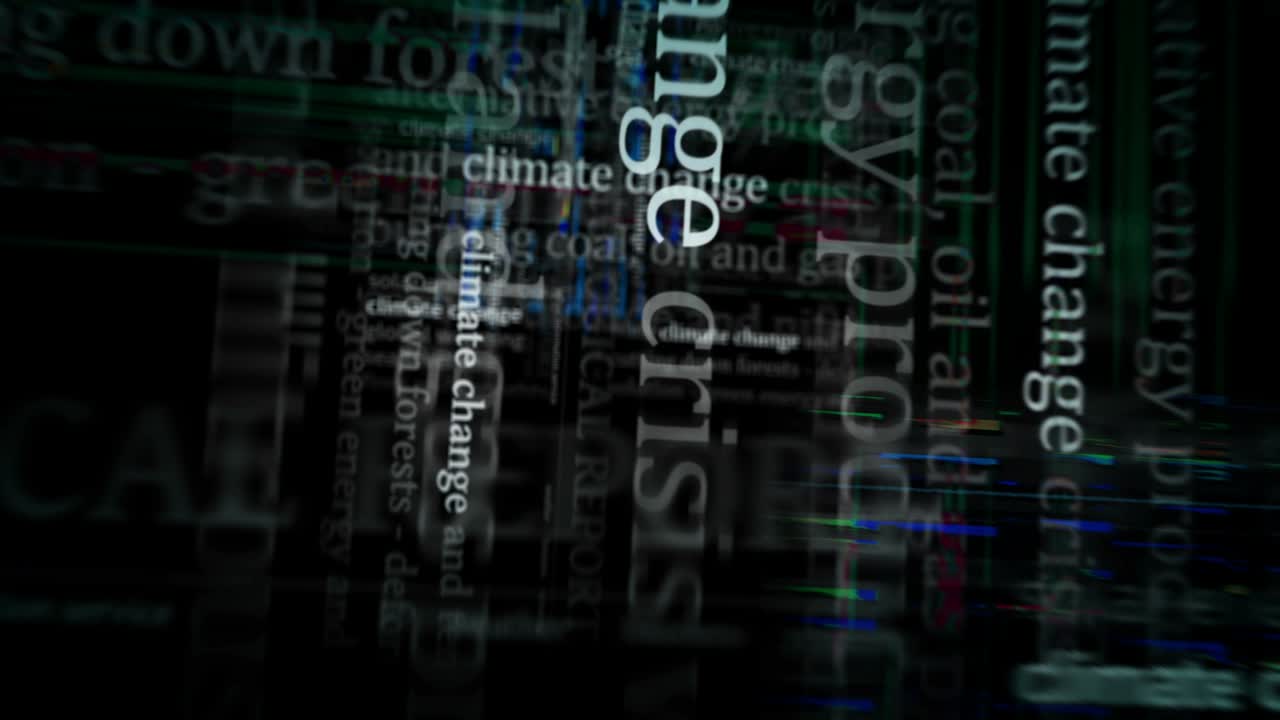 titulares de noticias medios con cambio climático calentamiento global pantallas en bucle sin costuras