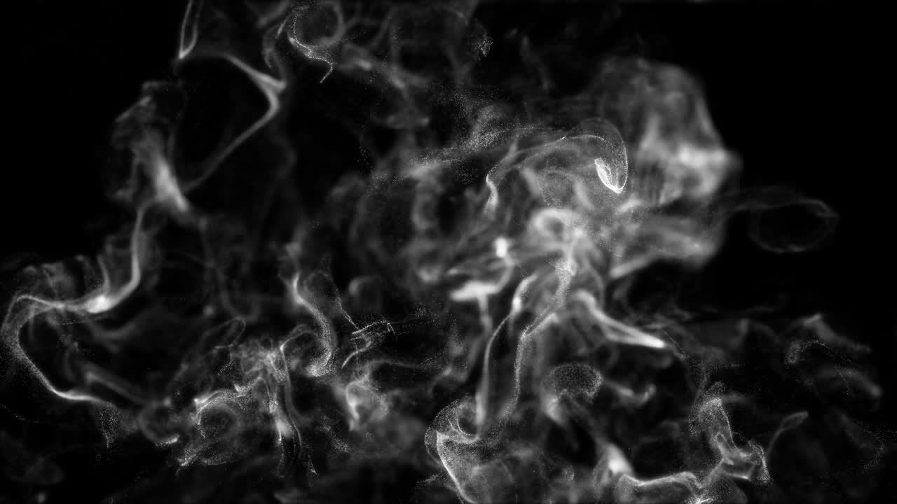 Volute di fumo fluttuanti misteriose, grafica in movimento con loop infinito