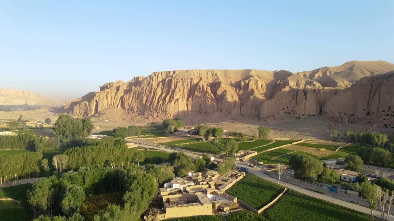 Drone footage from Buddha of Bamyan January 12, ?2022