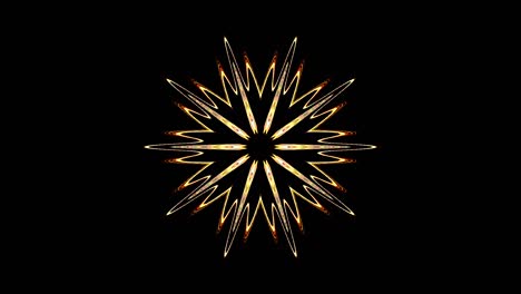 Bright abstract light governing full color, kaleidoscope, black background