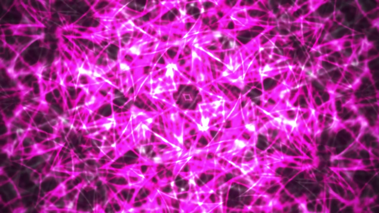 Bucle continuo de patrón de caleidoscopio púrpura abstracto con líneas brillantes