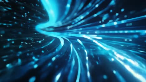 abstract blue light tunnel