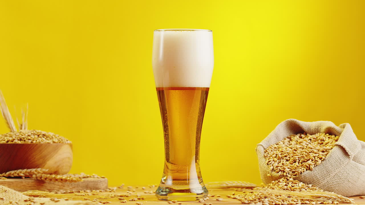 Glass of Beer with Barley