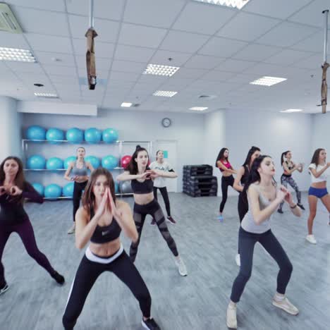 women group fitness class