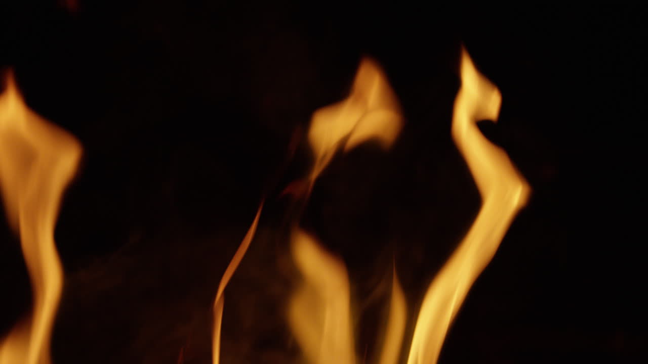 Slow Motion Close Up of Fire