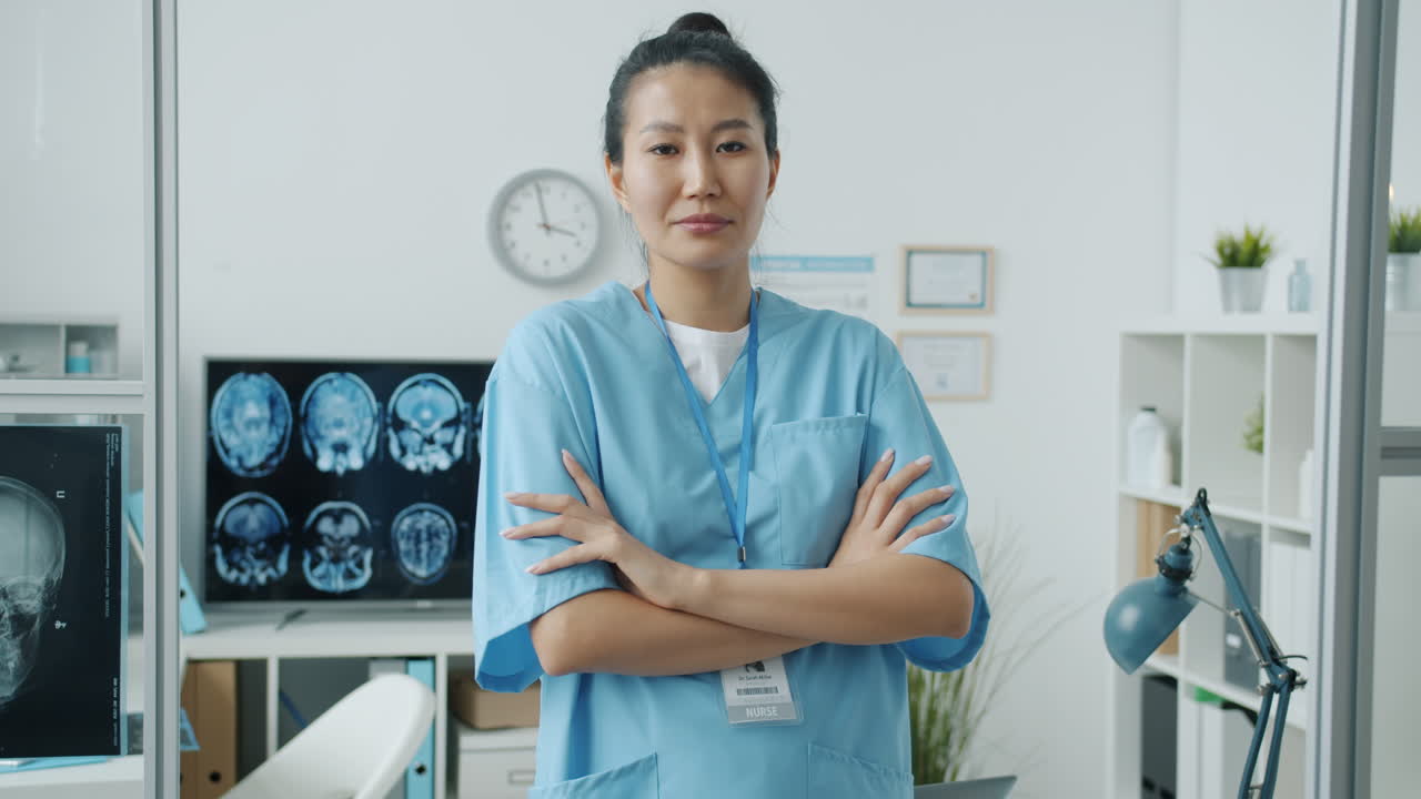 Confident Nurse in Medical Office