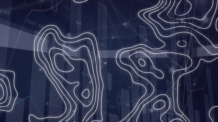 Animation of shapes moving over data processing