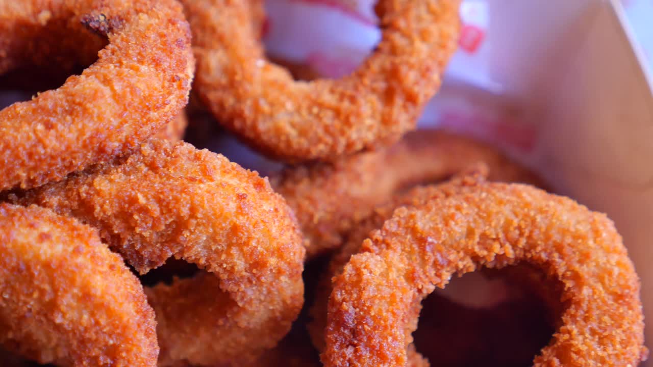 Close-up of Crispy Onion Rings
