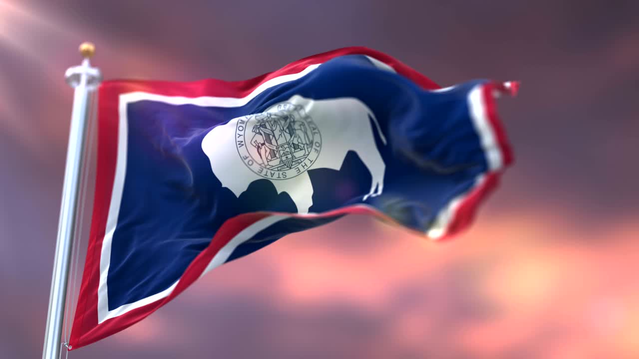 해가 지는 와이오밍 주 발, 미국 지역 - 루프