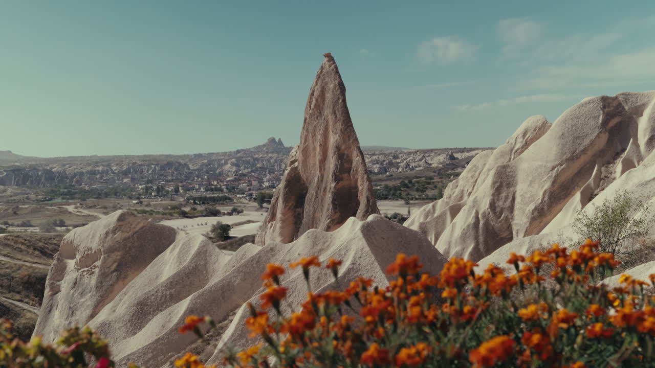 Cappadocia, Turkey: Majestic Rock Formations and Marigolds