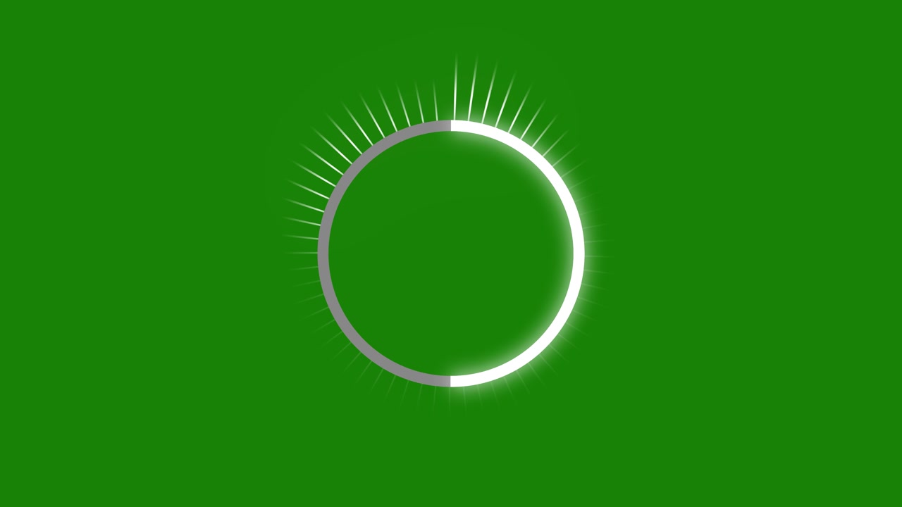 Circular Loading Progress Indicator on Green Screen