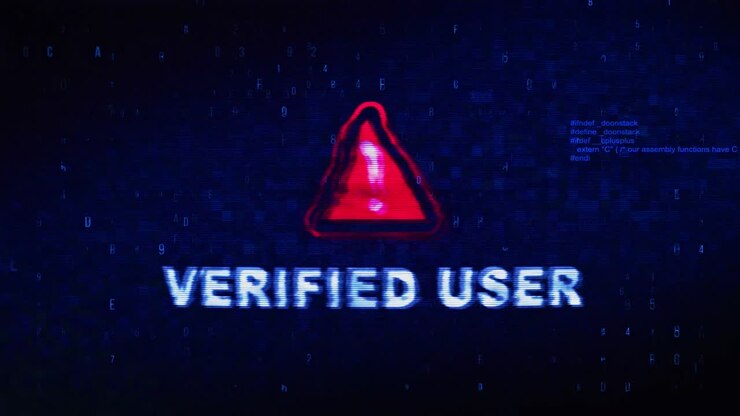 Verified User Warning - Glitch Screen