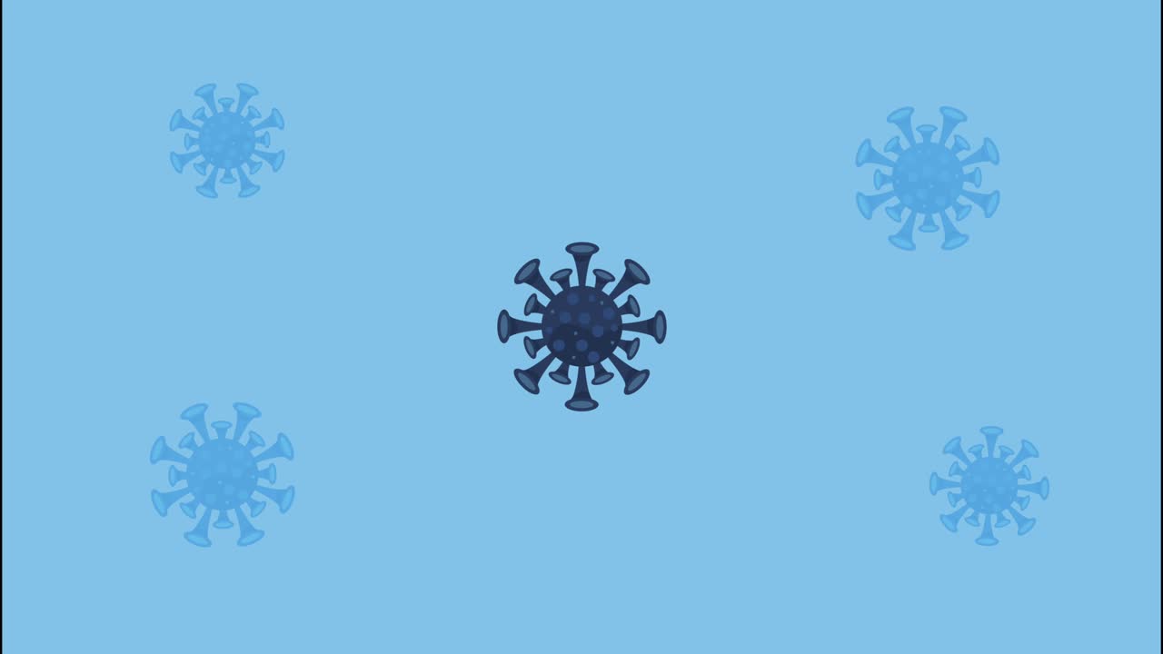 covid19 virus particles pattern animation