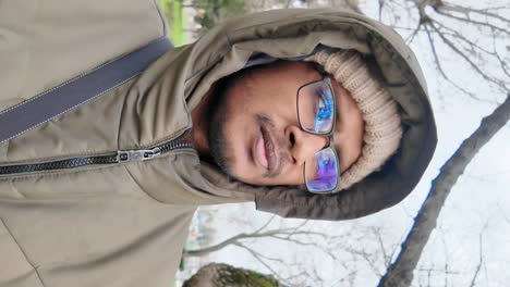 man in winter park