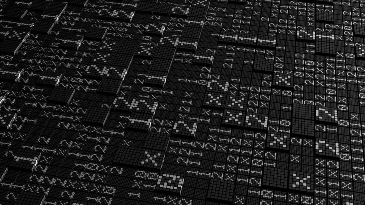Abstract Digital Grid Pattern
