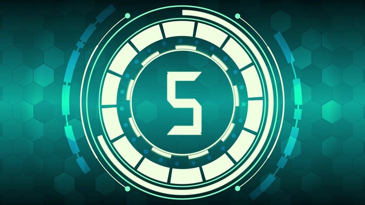 Digital Countdown Timer with Futuristic Hexagonal Background