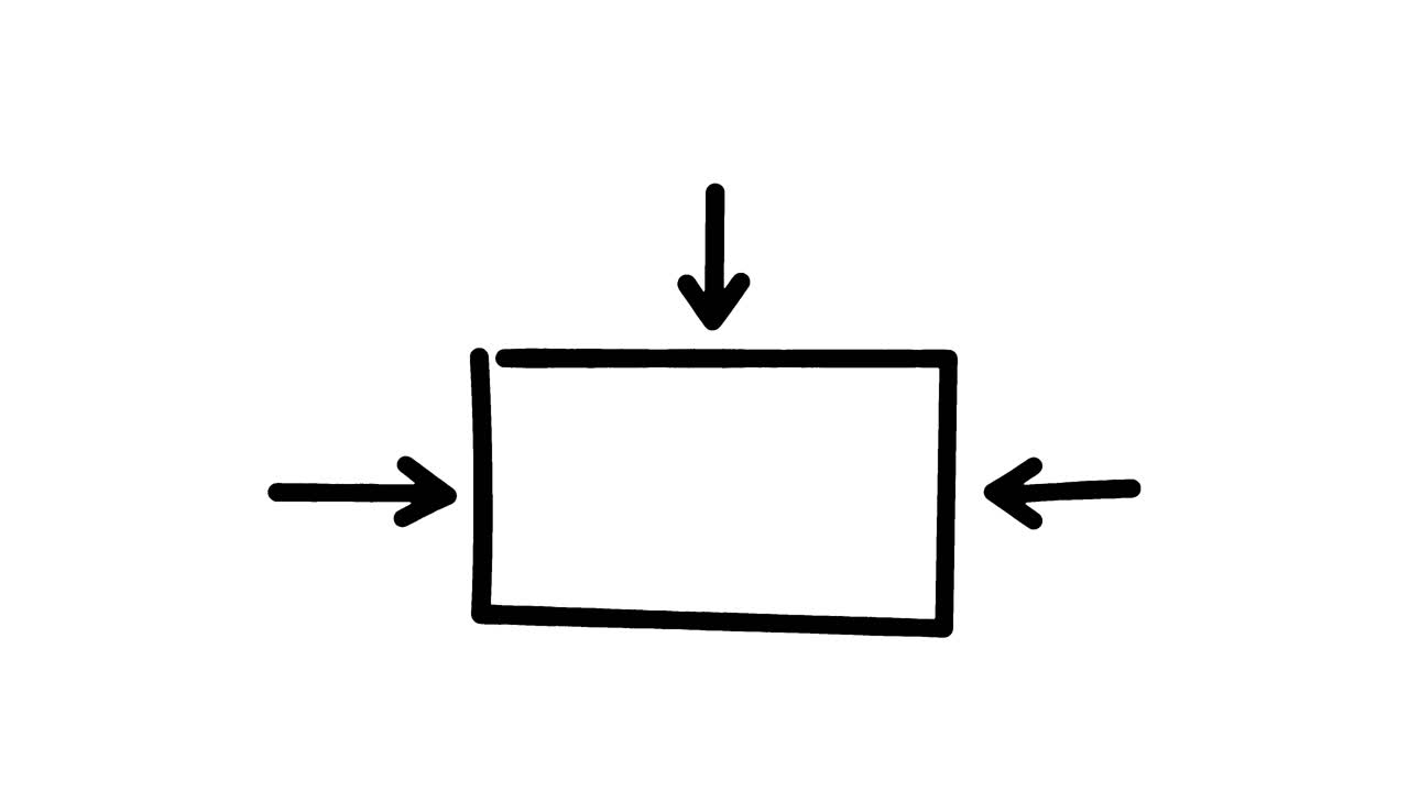 Hand-Drawn Rectangle Forming and Compressing with Arrows