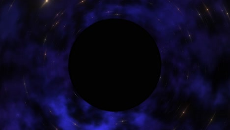zoom lento en agujero negro supermasivo en nebulosa índigo