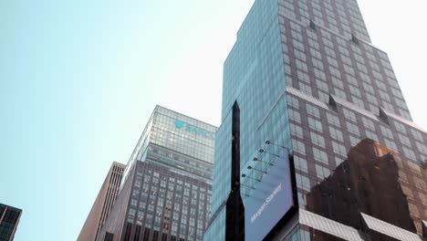 beautiful shot of buildings in nyc on a bright sunny day