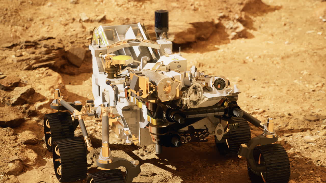 Exploration of martian surface by an advanced robotic rover in dusty terrain