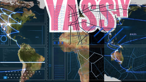 animation of data processing over yass text