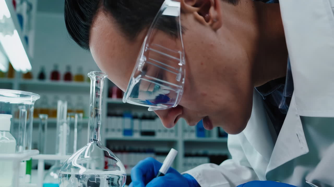 실험실에서 일하는 과학자들