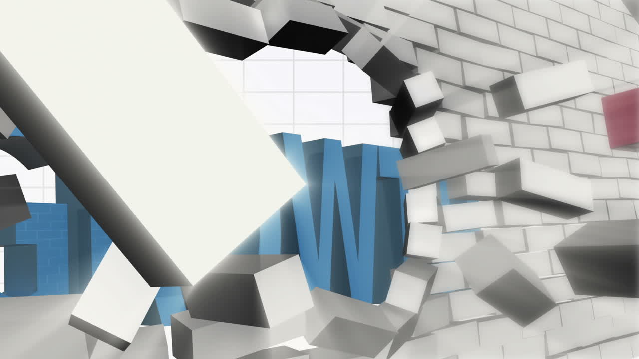 crecimiento rompiendo la pared de ladrillo